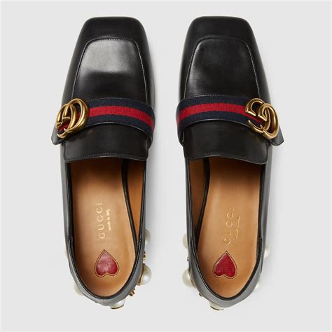 gucci loafer with heel.